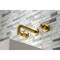 Kingston Brass KS8127DL Concord 2-Handle Wall Mount Bathroom Faucet, Brushed Brass KS8127DL - alternate 3